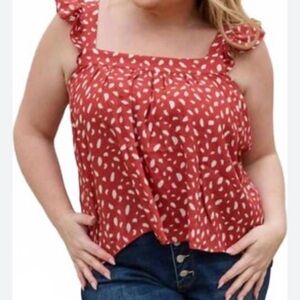 Garden Party Top Red Brick 2x NWT